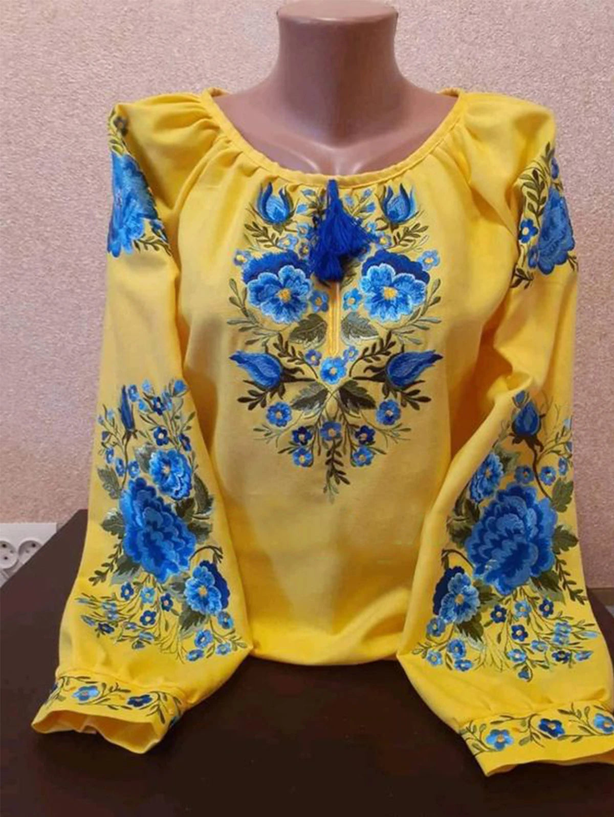 Flower Print Lantern Sleeves Boho Blouse Sexy Lace Tassel O Neck Women Tops Spring Summer Autumn Chic Blouses